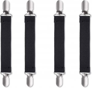 Elastic Mitten Clips Adjustable Gloves Straps for Kids and Adults - Tight Steel Grip Glove Clips