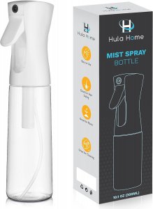 Hula Home Spray Bottle for Hair (10.1oz/300ml) - Powered by Flairosol Spray Technology - Continuous Ultra Fine Mist Sprayer