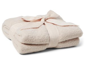 Barefoot Dreams CozyChic Lite Baby Receiving Blanket, Chai, 30"x30"