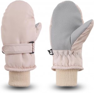 JANGANNSA Winter Toddler Mittens Boys Girls Snow Mitten Fleece Warm Kids Gloves Cold Weather