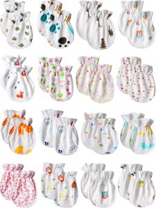 Newborn Baby Mittens No Scratch Baby Gloves Unisex Baby Gloves for 0-6 Months Baby Boys Girls (17 Pairs)