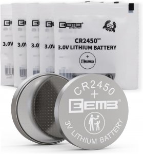 EEMB 5 Pack CR2450 Battery 3V Lithium Battery 2450 Button Coin Cell Batteries DL2450