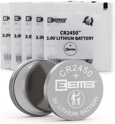 EEMB 5 Pack CR2450 Battery 3V Lithium Battery 2450 Button Coin Cell Batteries DL2450