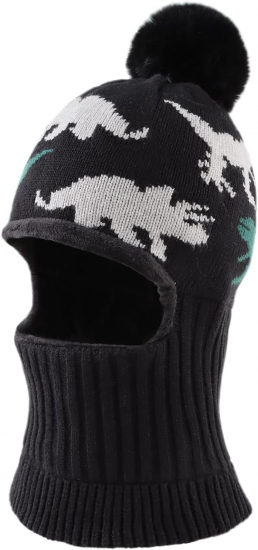 Winter Baby Knitted Hat Scarf Kids Boys Girls Hood Hats Toddler Earflap Beanie with Pompom - Click Image to Close