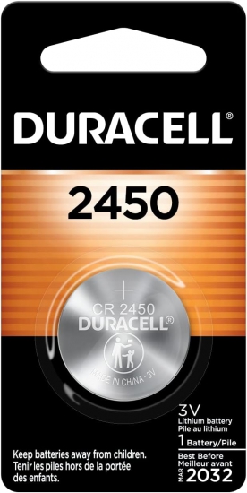Duracell 2450 3V Lithium Battery, 1 Count Pack, Lithium Coin Battery for Medical and Fitness Devices, Watches, and more, CR Lithium 3 Volt Cell - Click Image to Close