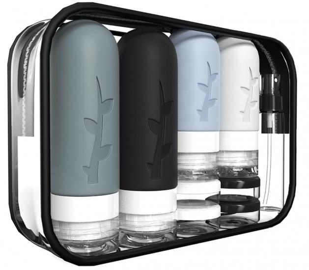 18pack Travel Bottles for Toiletries,TSA Approved Silicone Travel size Containers for Toiletries,Leak Proof Refillable Liqus Shampoo And Conditioner Travel Essentials toiletry Bottles - Click Image to Close