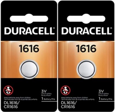 Duracell 1616 DL1616 CR1616 DL1616B2PK Coin Cell Watch Battery 3.0 Volt Lithium, 2 Count (Pack of 1)