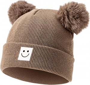 Baby Beanie Hat Toddler Infant Winter Knitted Hat Kids Soft Warm Pom Pom Beanie Cap for Boys Girls