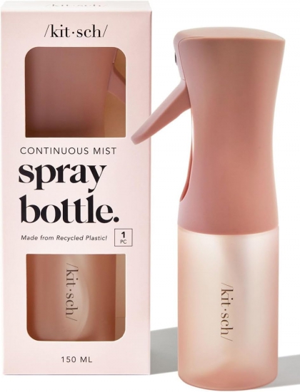 Kitsch Spray Bottle for Hair - Continuous Water Mister with Ultra Fine Mist for Hairstyling, Barbers, Salons, Cleaning, Plants, Versatile Spray Bottles - Made from Recycled Plastic - Terracotta, 5 oz - Click Image to Close