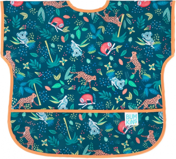 Bumkins Bibs, Baby and Toddler Bibs, Bibs for Girls and Boys, Large for 1-3 Years, Short Sleeve Waterproof Bib for Kids - Click Image to Close