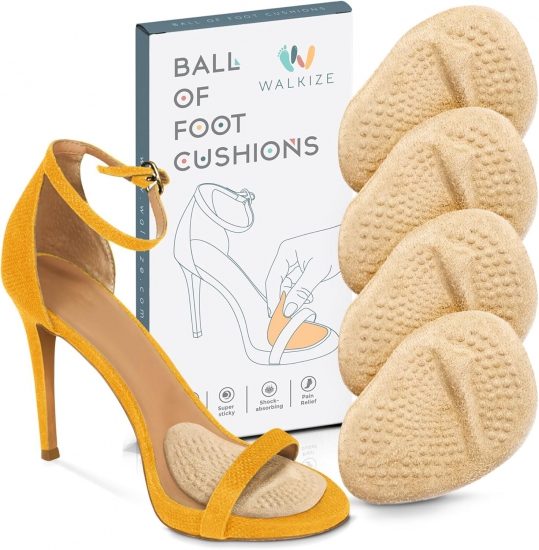 Metatarsal Pads Women | Heel Inserts for Women | Ball of Foot Cushions (2 Pairs Foot Pads) All Day Pain Relief and Comfort One Size Fits Shoe Inserts for Women - Click Image to Close