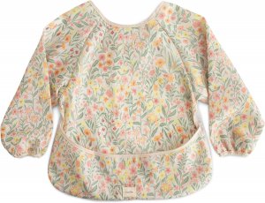 mushie Long Sleeve Baby Bib | Mess Free & Waterproof Fabric for Toddlers | Adjustable Fit for Ages 6-24 Months